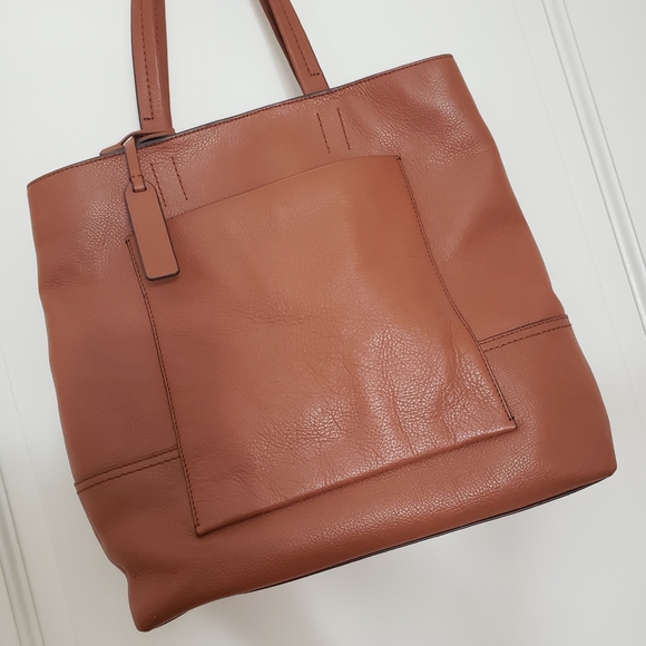 J. Crew Cognac Leather Tote - Picture 6 of 13